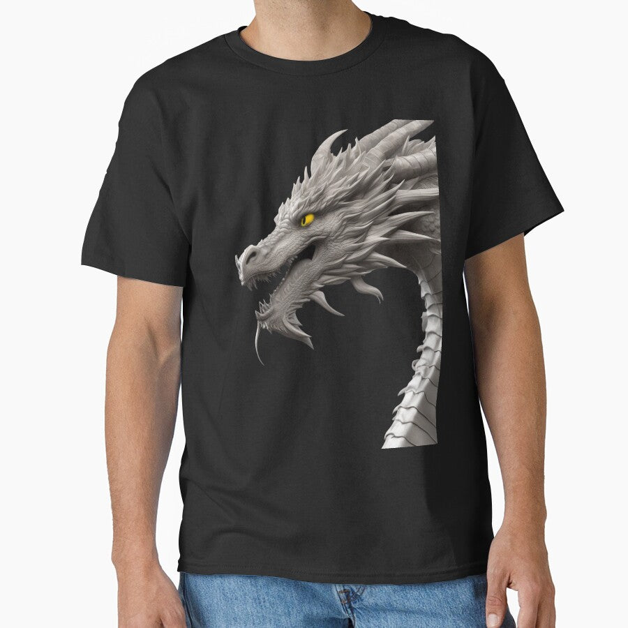 Dragon Yellow Eyes Black2 by LuizSilva1983 T-Shirts, Hoodie, Sweatshirt | BlankRebels.com (Image 1)