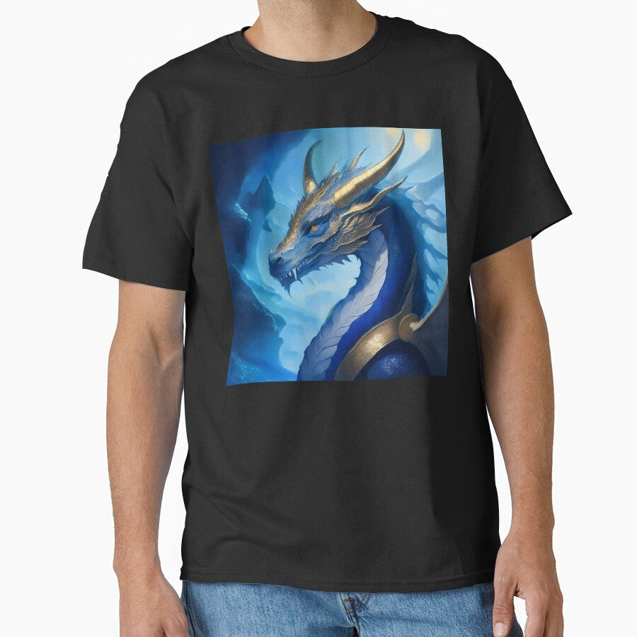 Blue and gold dragon. by BAR DEC T-Shirts, Hoodie, Sweatshirt | BlankRebels.com (Image 1)