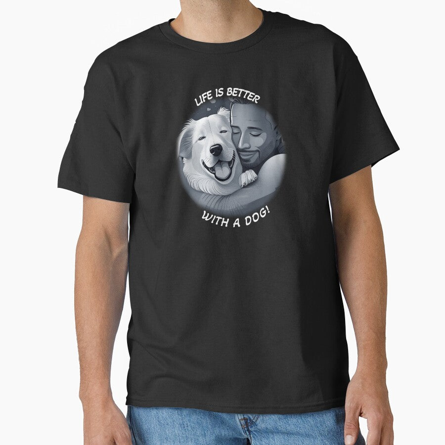 Life is better with a dog! by TShirt Witt Hoodie, Sweatshirt | BlankRebels.com (Image 1)