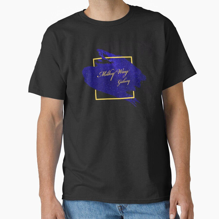 Cosmos Space Galaxy Milky Way Dark Blue by Mo5tar T-Shirts, Hoodie, Sweatshirt | BlankRebels.com (Image 1)