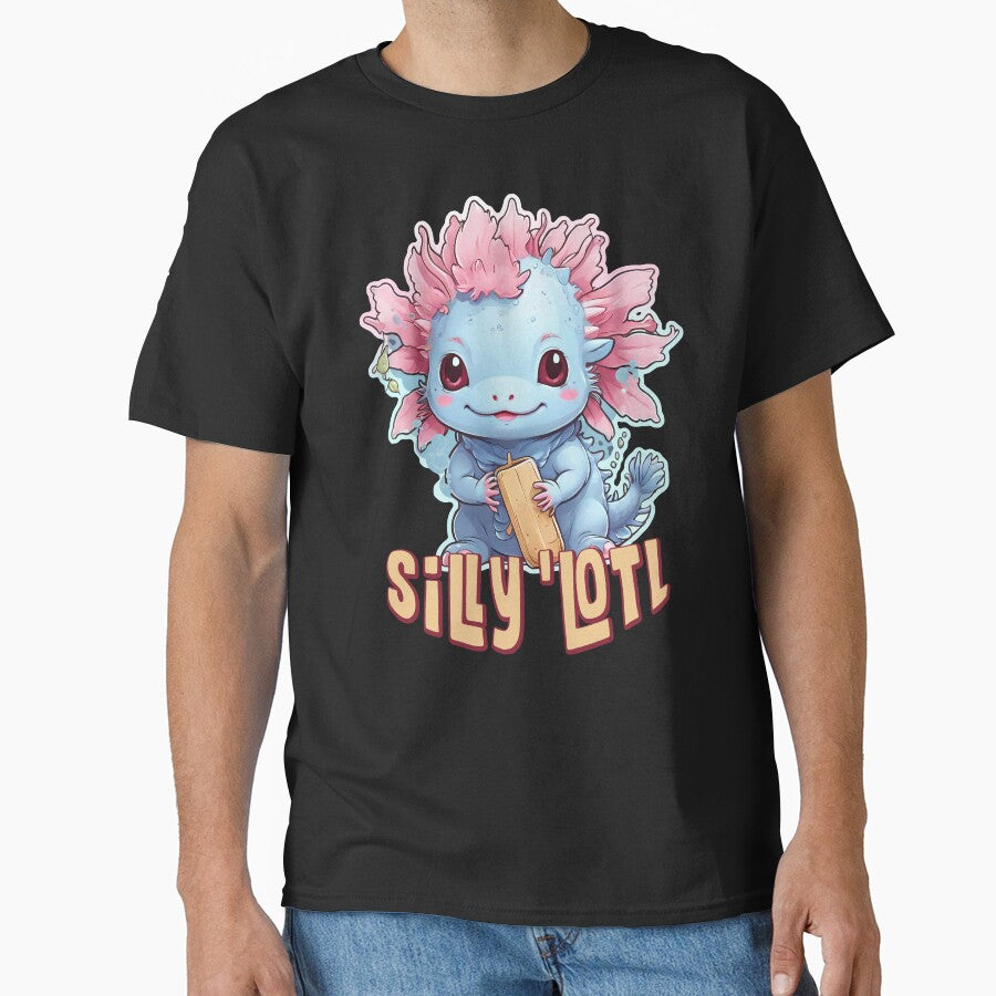 Silly a lotl. Blue, funny axolotl illustration. by Grygiel23 T-Shirts, Hoodie, Sweatshirt | BlankRebels.com (Image 1)