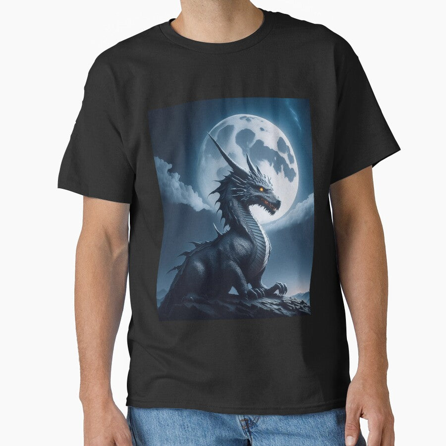 Blue dragon watching over by BAR DEC T-Shirts, Hoodie, Sweatshirt | BlankRebels.com (Image 1)