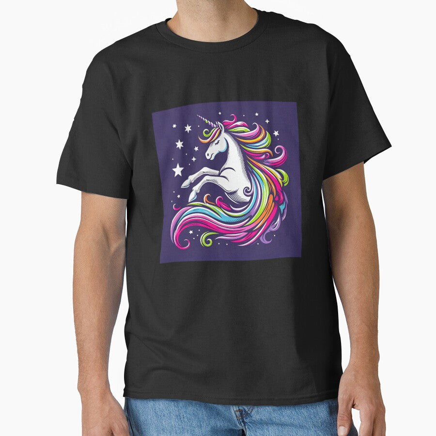 Unicorn and Rainbow Pop Art Style by artofuniverse T-Shirts, Hoodie, Sweatshirt | BlankRebels.com (Image 1)
