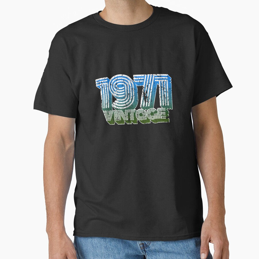 Vintage 70s 47th Birthday T Shirt Oldschool 1971 Mom Gift by roarr Hoodie, Sweatshirt | BlankRebels.com (Image 1)