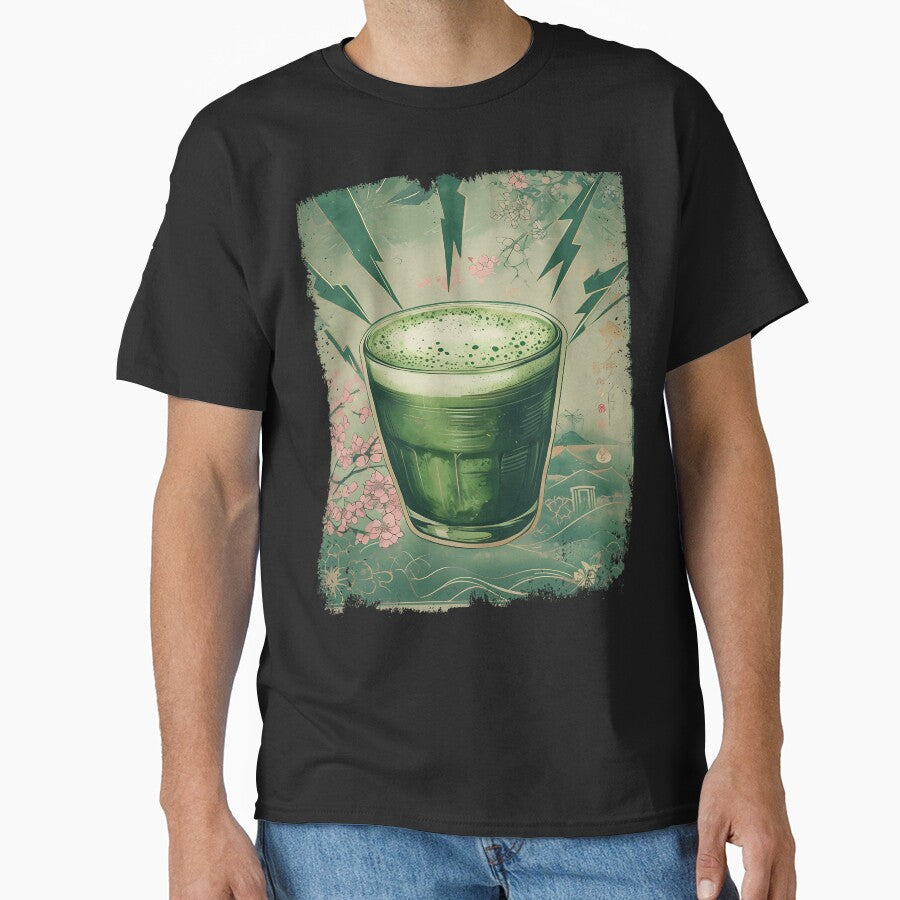 POWERED BY MATCHA - JAPAN THEME by KEF Custom T-Shirts, Hoodie, Sweatshirt | BlankRebels.com (Image 1)