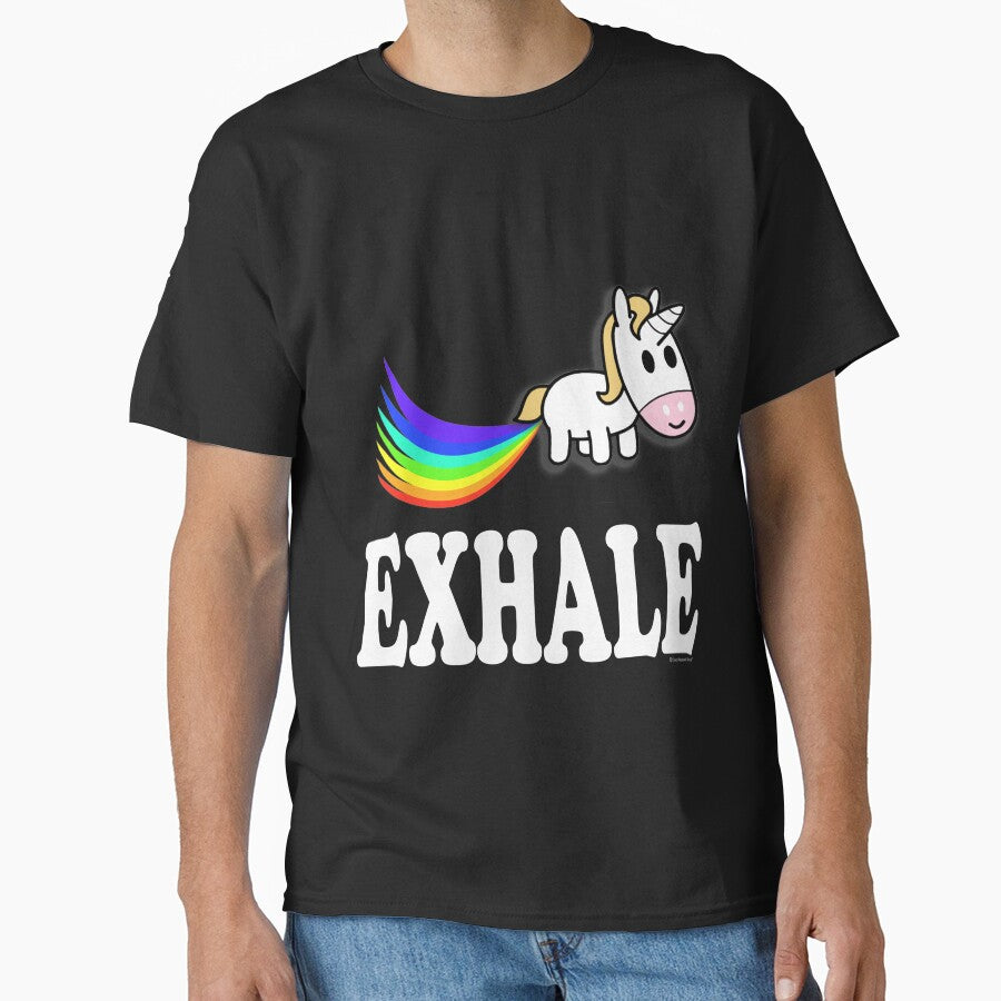 Exhale - Unicorn Fart by CoolApparelShop T-Shirts, Hoodie, Sweatshirt | BlankRebels.com (Image 1)