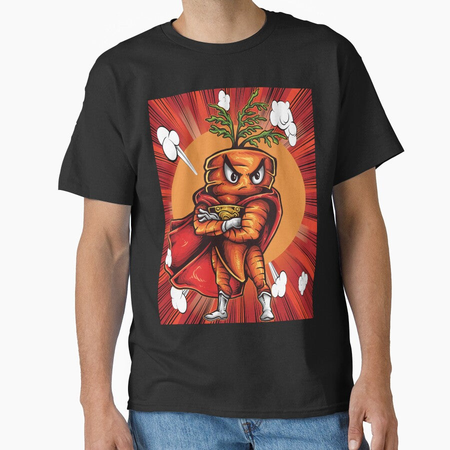 Angry Carrot Red Love Superhero by ProjectX23 T-Shirts, Hoodie, Sweatshirt | BlankRebels.com (Image 1)