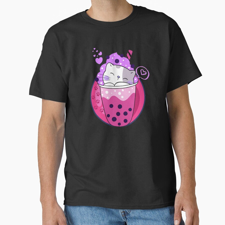 Cat Boba Tea Bubble Tea Kawaii Anime Japanese  Neko Girl Teen by Artystico  ⭐⭐⭐⭐⭐ T-Shirts, Hoodie, Sweatshirt (Image 1)
