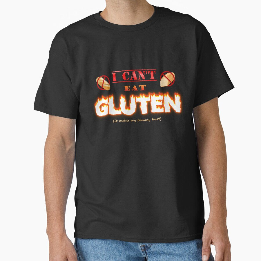 I can't eat gluten it makes my tummy hurt gluten intolerant celiac meme by snazzyseagull T-Shirts, Hoodie,... (Image 1)