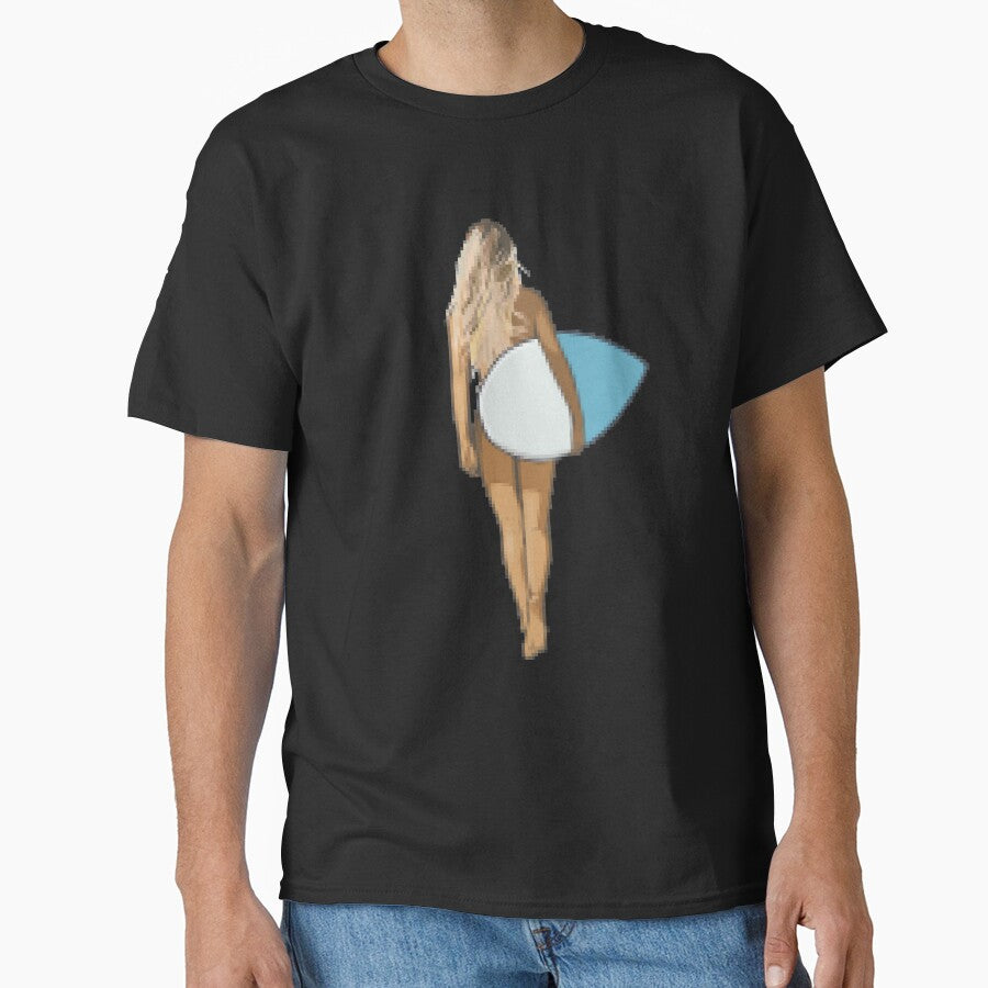 8 Bit Surfer Girl by ViewerEqualsPhoton T-Shirts, Hoodie, Sweatshirt | BlankRebels.com (Image 1)
