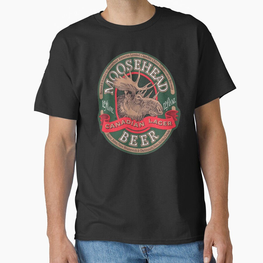 MOOSEHEAD Canadian Lager label by StickyMcSticker T-Shirts, Hoodie, Sweatshirt | BlankRebels.com (Image 1)