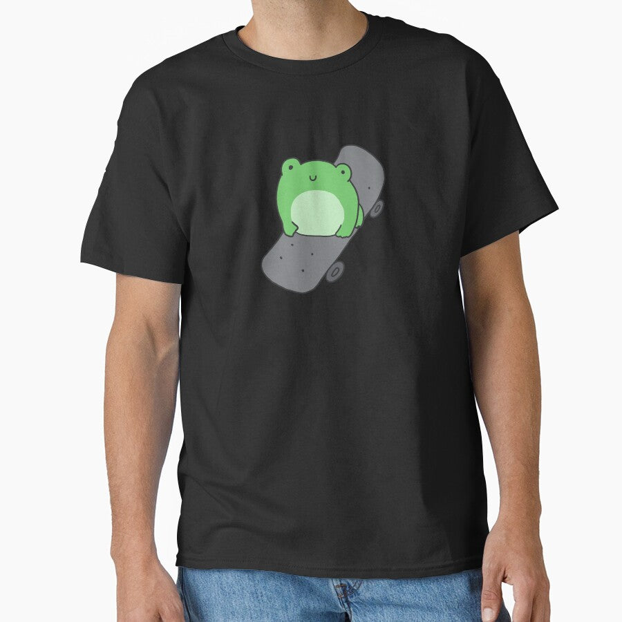 Cute Skateboarding Frog: Kawaii Aesthetic with Hipster Skater for Sport Fans by MinistryOfFrogs T-Shirts,... (Image 1)