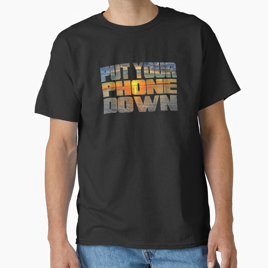 Motivational Design Lake Put Your Phone Down by drwigglebutts T-Shirts, Hoodie, Sweatshirt | BlankRebels.com (Image 1)