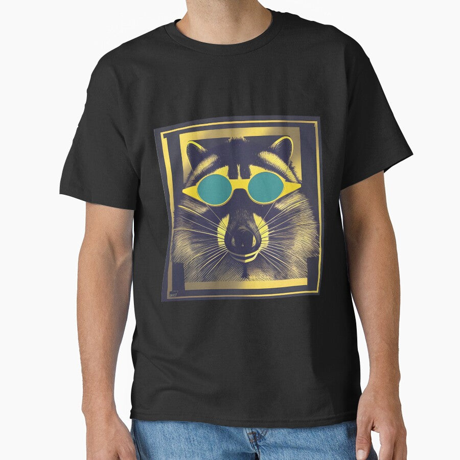 Raccoon with goggles by Planetporridge T-Shirts, Hoodie, Sweatshirt | BlankRebels.com (Image 1)