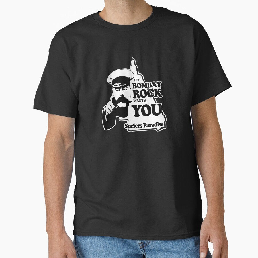 Bombay Rock (solid white) by GoldCoastRetro T-Shirts, Hoodie, Sweatshirt | BlankRebels.com (Image 1)