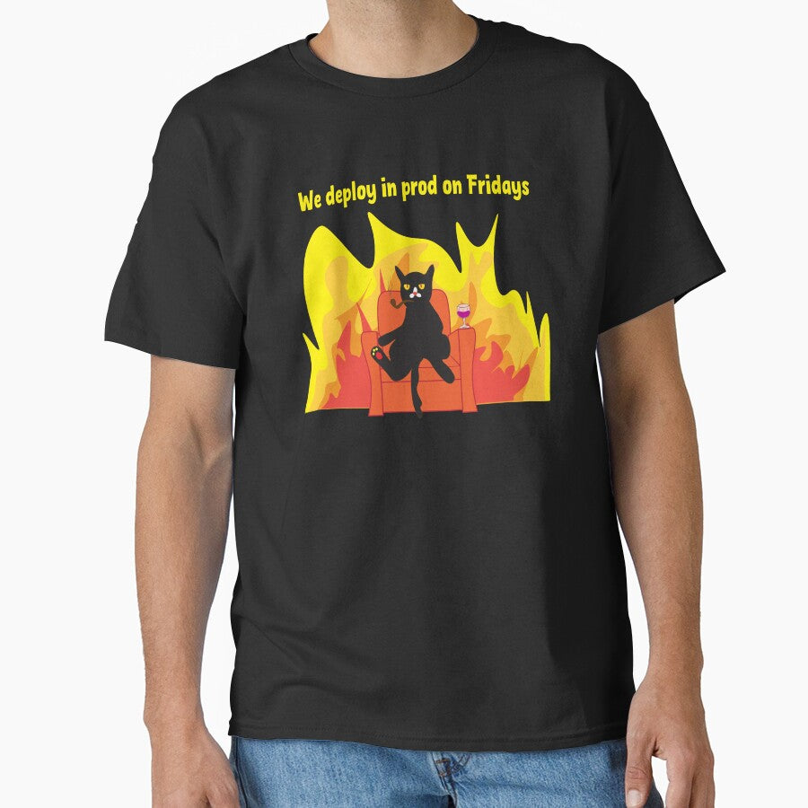 Deploy in prod on Fridays vibe by Sarcastic designs T-Shirts, Hoodie, Sweatshirt | BlankRebels.com (Image 1)
