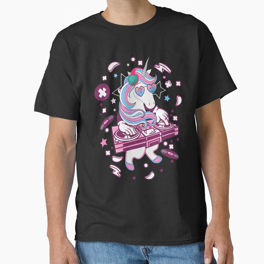 DJ unicorn party hang up rainbow by NixBob T-Shirts, Hoodie, Sweatshirt | BlankRebels.com (Image 1)