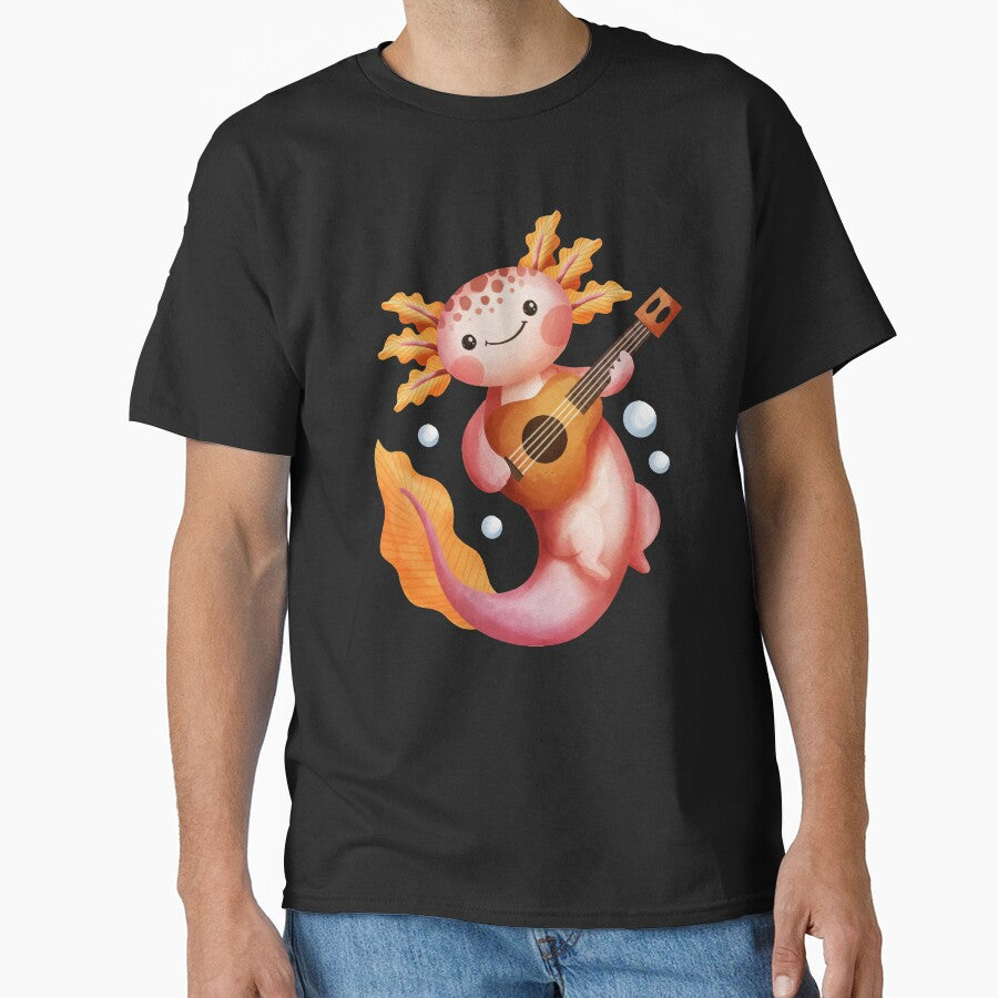 Axolotl Fish Playing Guitar by Uvi-Pro T-Shirts, Hoodie, Sweatshirt | BlankRebels.com (Image 1)