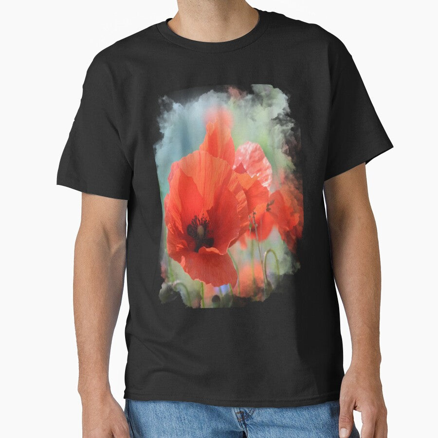 Colorful Poppy Floral Graphic by Paula Helit T-Shirts, Hoodie, Sweatshirt | BlankRebels.com (Image 1)