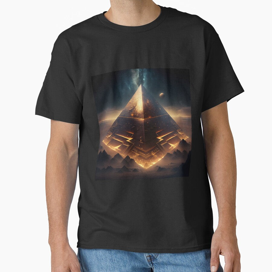 Dark Fantasy Art, Golden Pyramid by Fantasy Masterpiece T-Shirts, Hoodie, Sweatshirt | BlankRebels.com (Image 1)