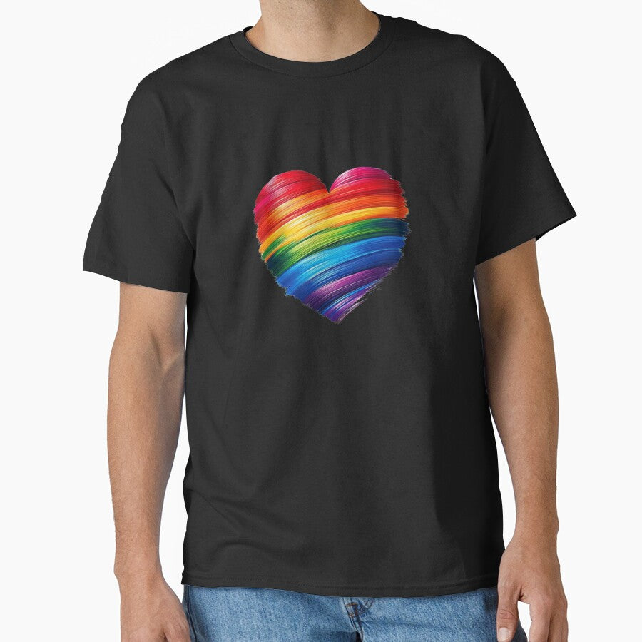 Rainbow Brushstroke Heart – Neurodivergent Pride Symbol by Colorless Spirit T-Shirts, Hoodie, Sweatshirt (Image 1)