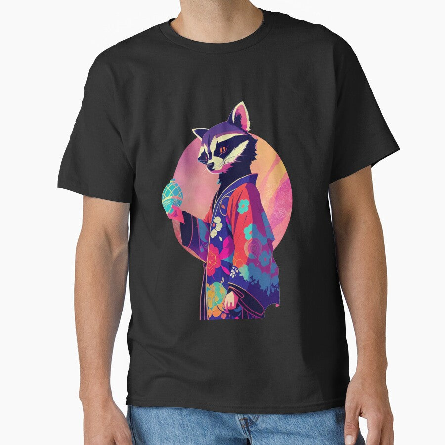 A Raccoon in Kimono / Space & Fantasy- themed by DelMoore93 T-Shirts, Hoodie, Sweatshirt | BlankRebels.com (Image 1)