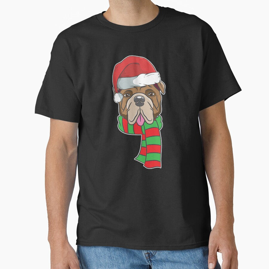 Funny Christmas Dog Xmas Santa Bulldog Holiday Gift by haselshirt T-Shirts, Hoodie, Sweatshirt | BlankRebels.com (Image 1)