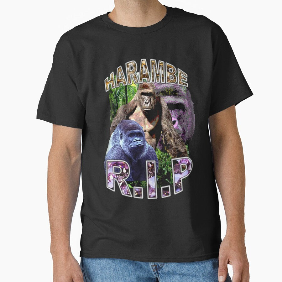 R.I.P. Harambe Vintage Hip-Hop by TadPerez T-Shirts, Hoodie, Sweatshirt | BlankRebels.com (Image 1)