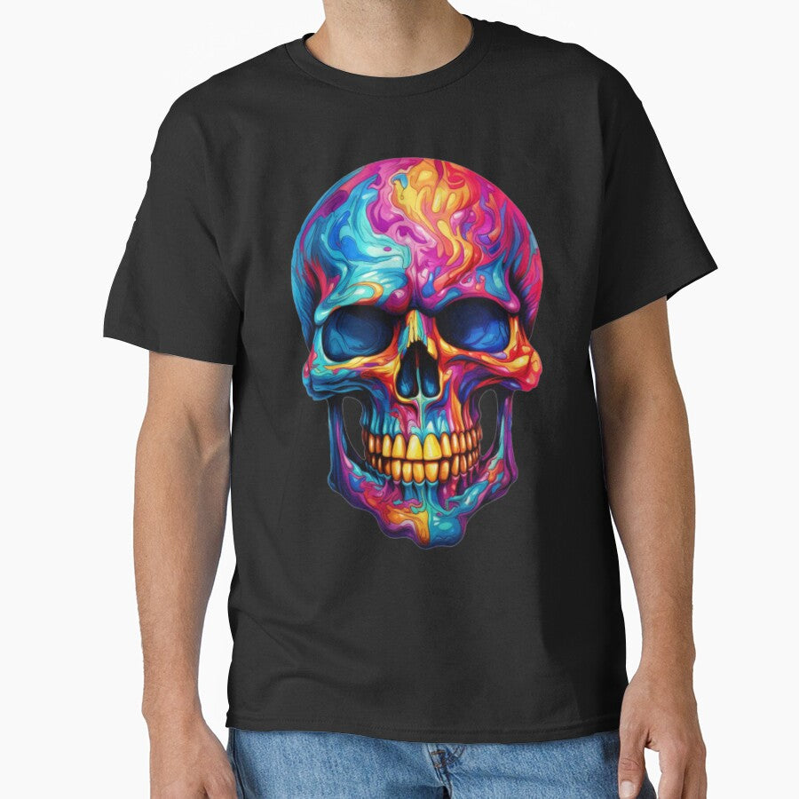 Mystery Colorful skull beautiful artistic II by Sixcom T-Shirts, Hoodie, Sweatshirt | BlankRebels.com (Image 1)
