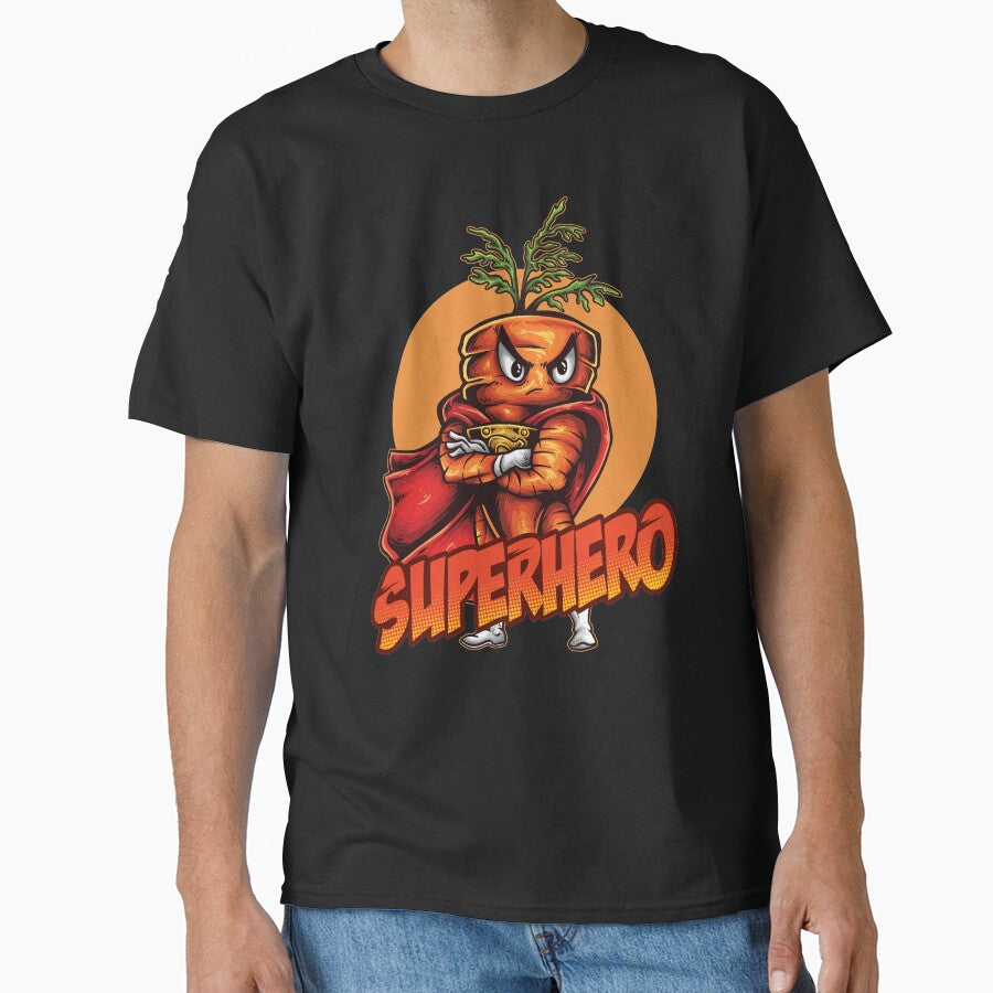 Superhero Angry Carrot Foodie Super Hero by ProjectX23 T-Shirts, Hoodie, Sweatshirt | BlankRebels.com (Image 1)
