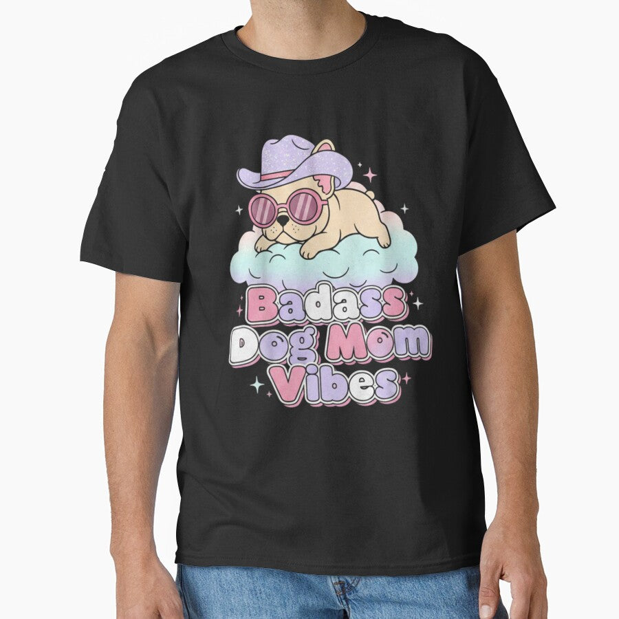 Retro Y2K Frenchie - Badass Dog Mom Vibes Cowboy Hat by HMUQ_VIBE T-Shirts, Hoodie, Sweatshirt | BlankRebels.com (Image 1)