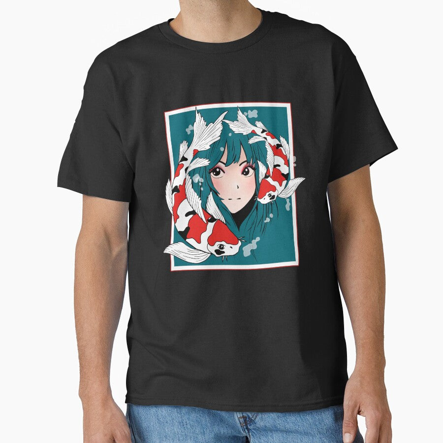 Anime Girl Koi by Fran Fryberg T-Shirts, Hoodie, Sweatshirt | BlankRebels.com (Image 1)