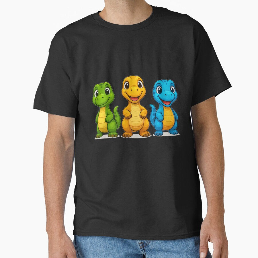 Three cartoonish dinosaurs by Ahau Designs T-Shirts, Hoodie, Sweatshirt | BlankRebels.com (Image 1)