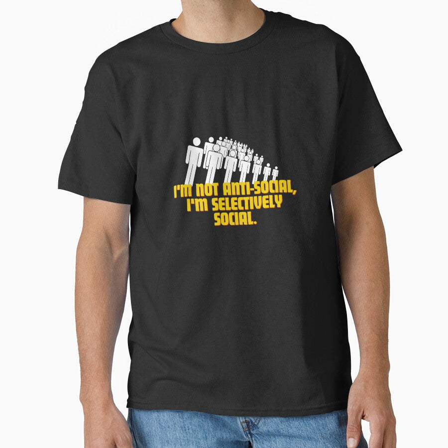 I'm not anti-social, I'm selectively social. by Reichcorp T-Shirts, Hoodie, Sweatshirt | BlankRebels.com (Image 1)