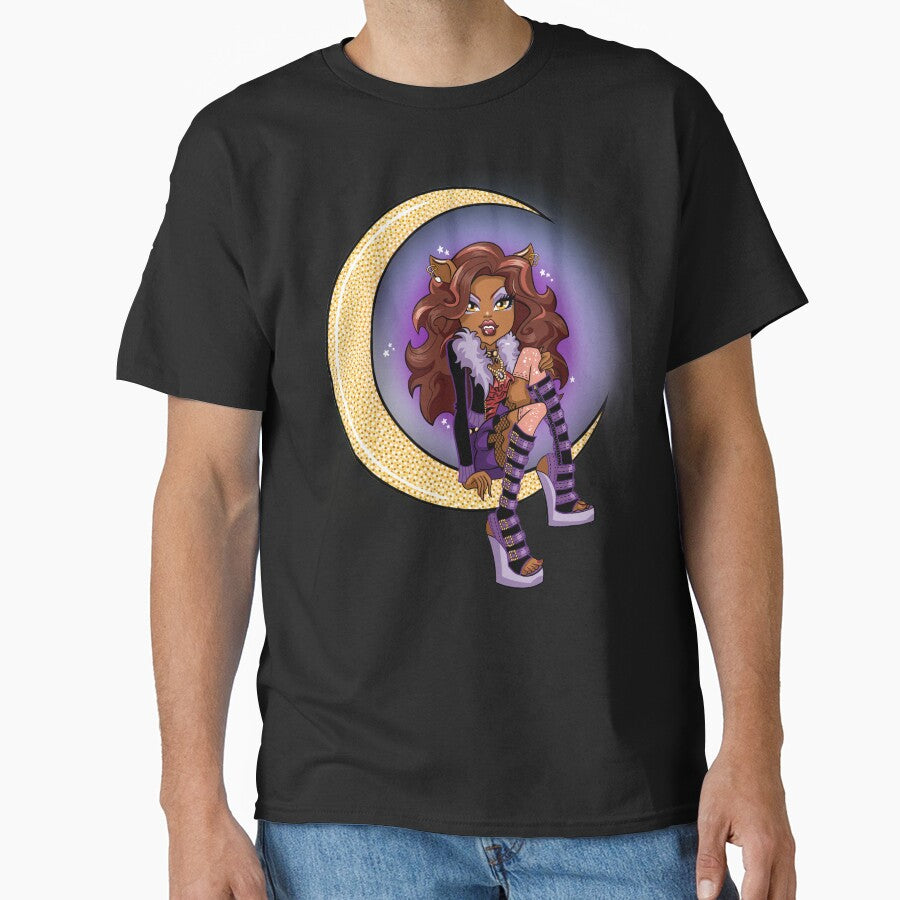 Clawdeen Wolf Monster High Moon Print by y2kpixi