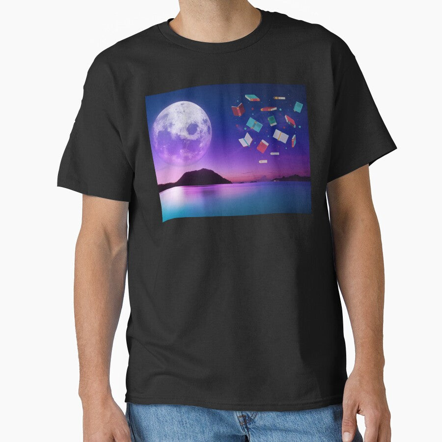 The Moonlight Library by contenty T-Shirts, Hoodie, Sweatshirt | BlankRebels.com (Image 1)