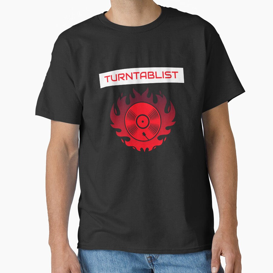 DJ Turntablist Fire Design by TeesByMark T-Shirts, Hoodie, Sweatshirt | BlankRebels.com (Image 1)