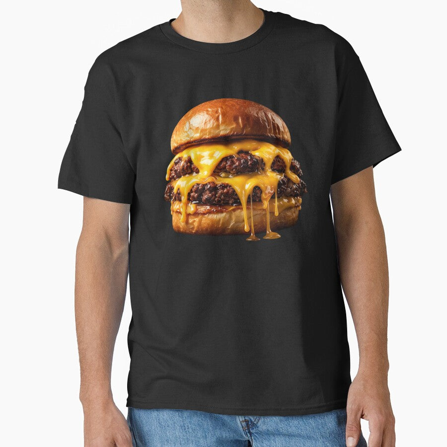 Ultra-Realistic Cheeseburger Art – Mouth-Watering Food Illustration by MeghannsMinimalMeals T-Shirts, Hoodie,... (Image 1)