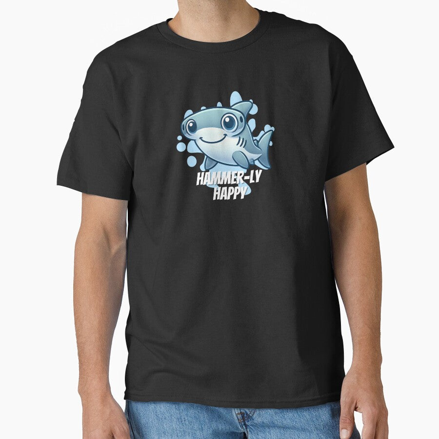Hammer-ly happy Hammer Head Shark by The magic  Yellow bus T-Shirts, Hoodie, Sweatshirt | BlankRebels.com (Image 1)
