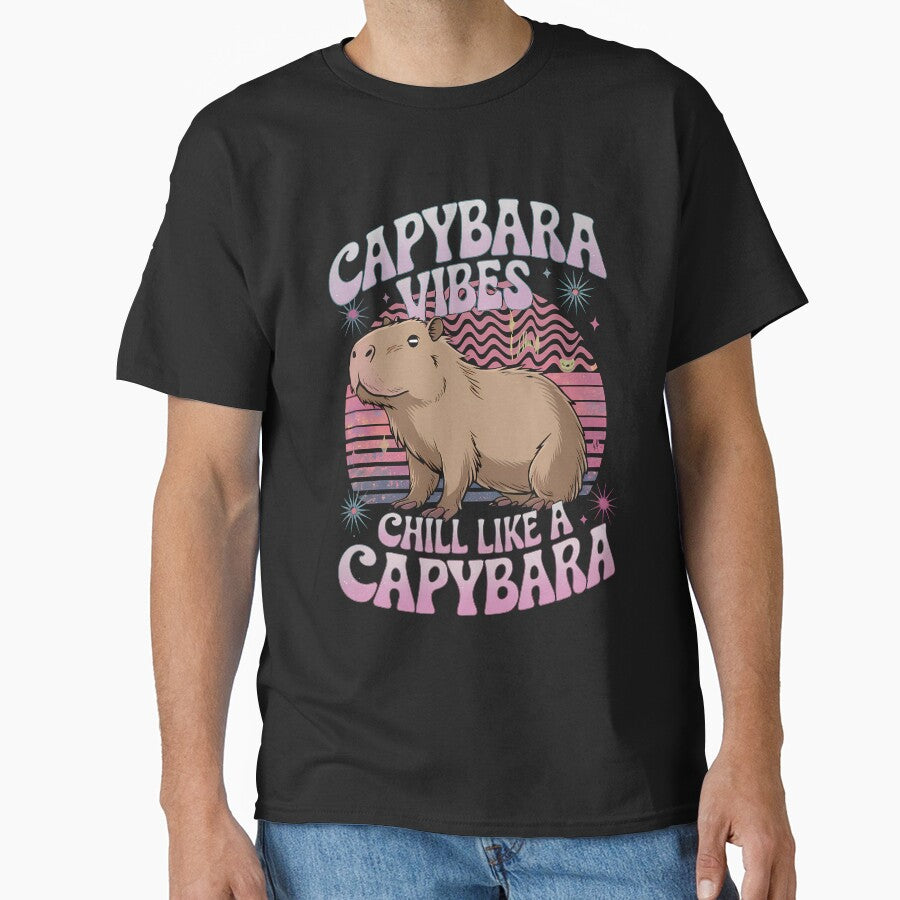 Chill Like a Capybara: Vintage 80s Bootleg Aesthetic by OwlWorks T-Shirts, Hoodie, Sweatshirt | BlankRebels.com (Image 1)