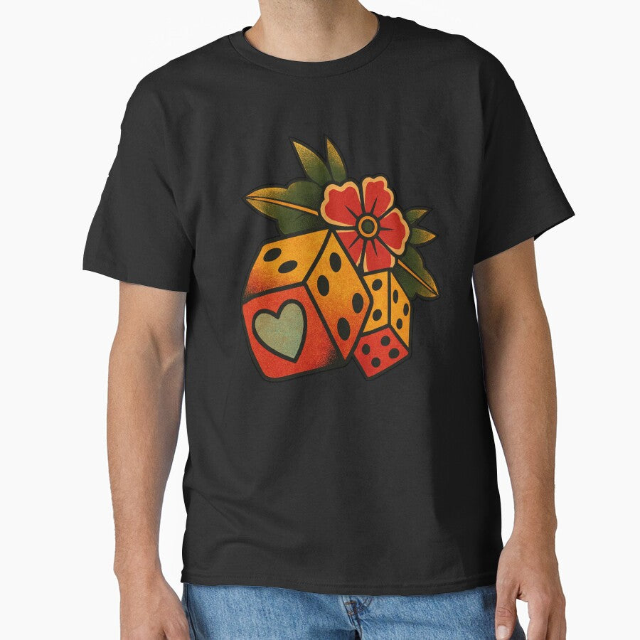 dice and flowers tattoo by SailorsInk T-Shirts, Hoodie, Sweatshirt | BlankRebels.com (Image 1)