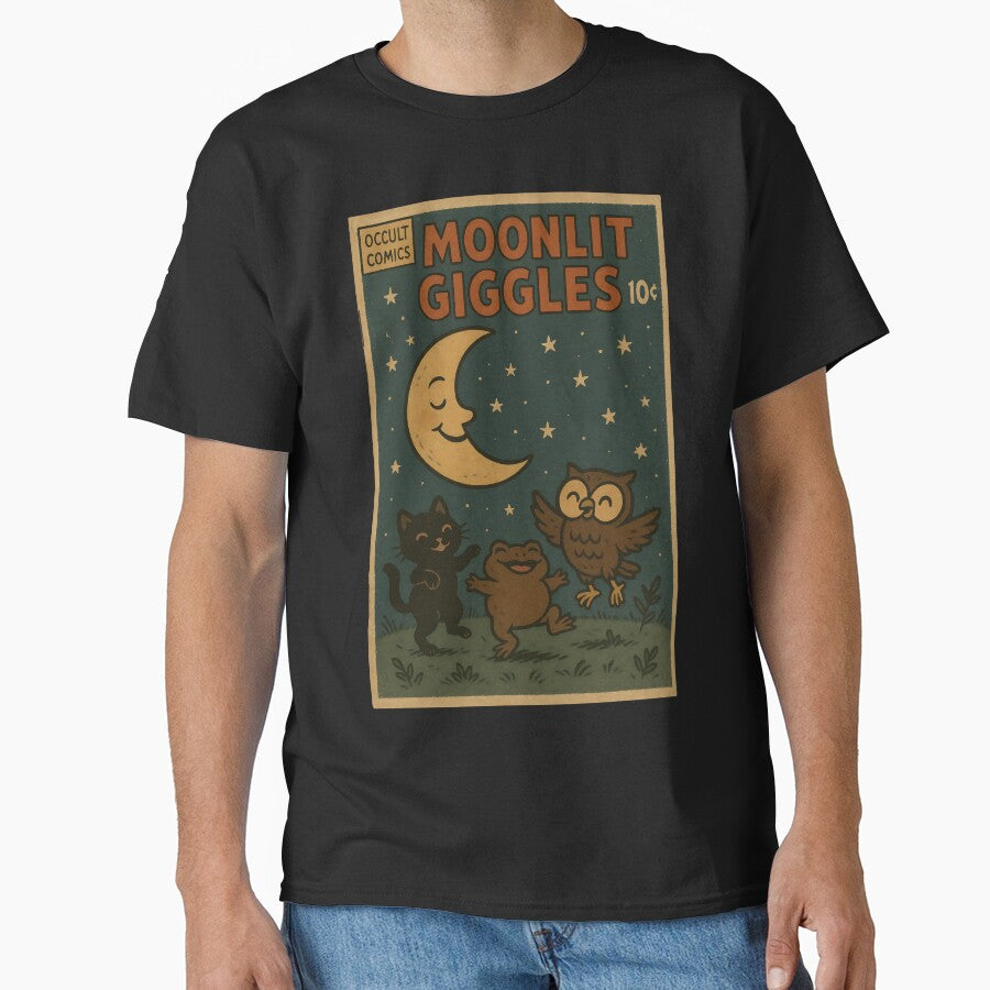 Cute Paganism: Moonlit Giggles by bapupa T-Shirts, Hoodie, Sweatshirt | BlankRebels.com (Image 1)
