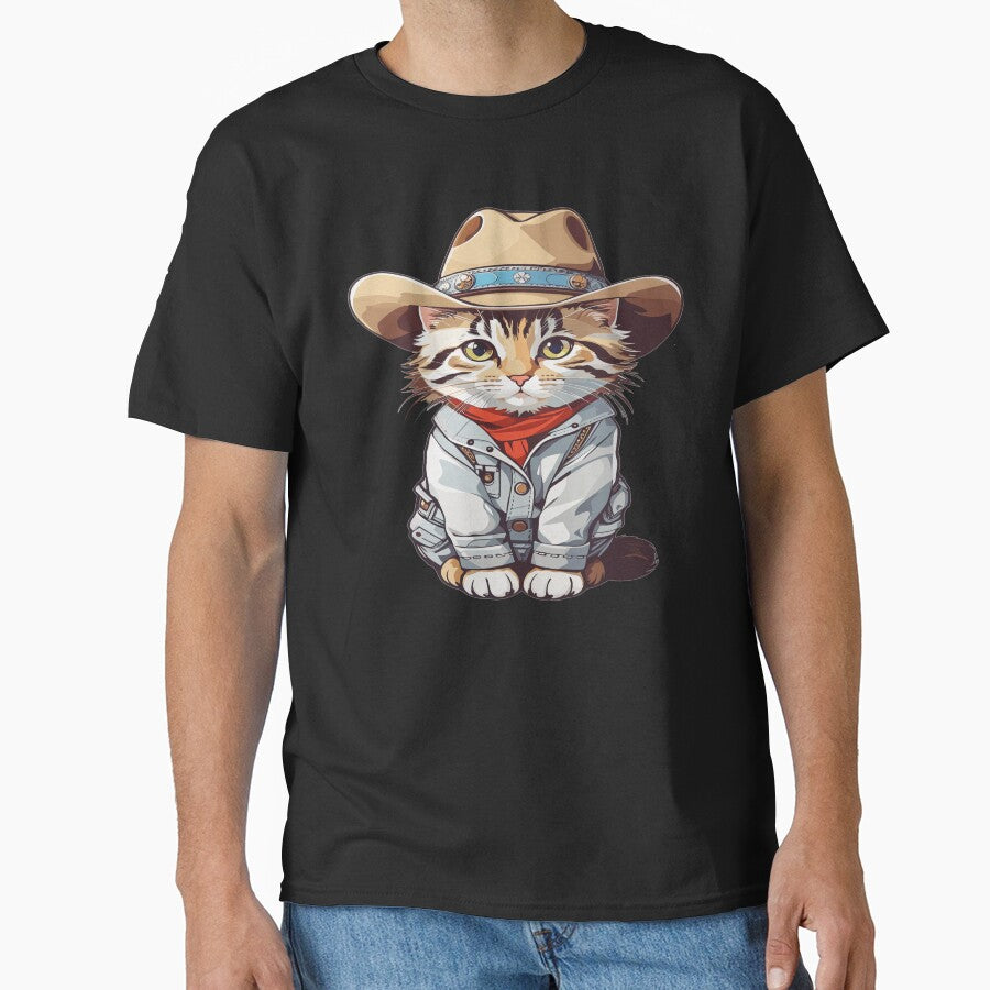 Meowdy Cute Cat with a Cowboy Hat by YueHeng Creates ⭐⭐⭐⭐⭐ T-Shirts, Hoodie, Sweatshirt | BlankRebels.com (Image 1)