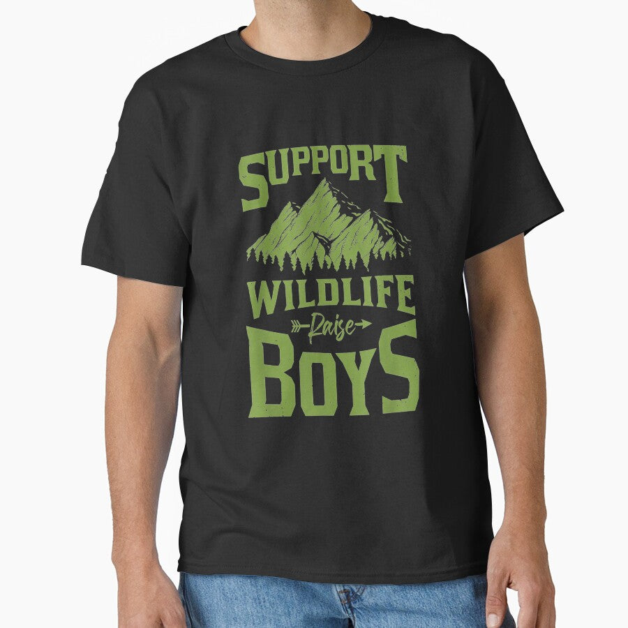 Boy Mom Support Wildlife Raise Boys by shirleyfinley T-Shirts, Hoodie, Sweatshirt | BlankRebels.com (Image 1)