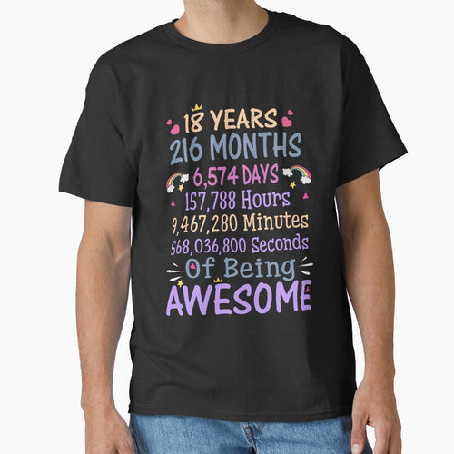 18th Birthday Gift 18 Years Old Being Awesome by toddroot96 T-Shirts, Hoodie, Sweatshirt | BlankRebels.com (Image 1)