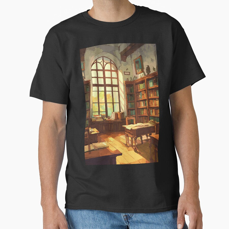 Scholar's Sanctuary Academic Settings - Light Academia Aesthetic by bapupa T-Shirts, Hoodie, Sweatshirt (Image 1)