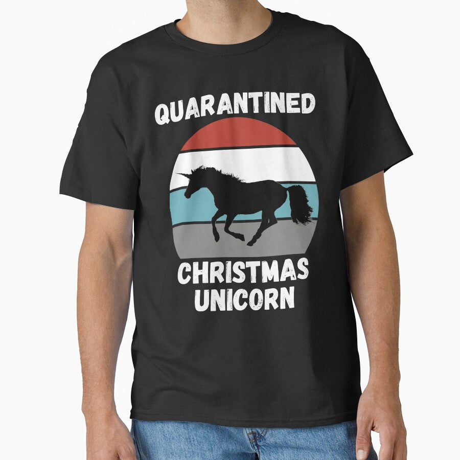 Quarantined Christmas Unicorn by AmberSiraj T-Shirts, Hoodie, Sweatshirt | BlankRebels.com (Image 1)