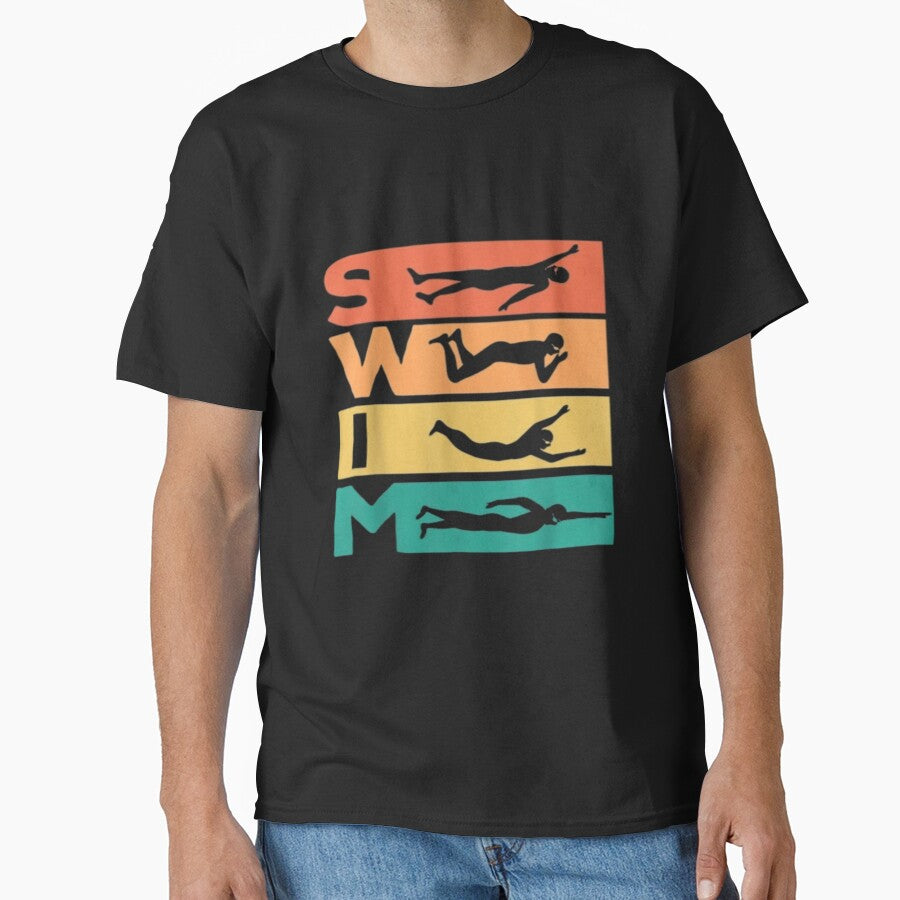 Retro Swimming Evolution Gift For Swimmers T-Shirt by aramida Hoodie, Sweatshirt | BlankRebels.com (Image 1)