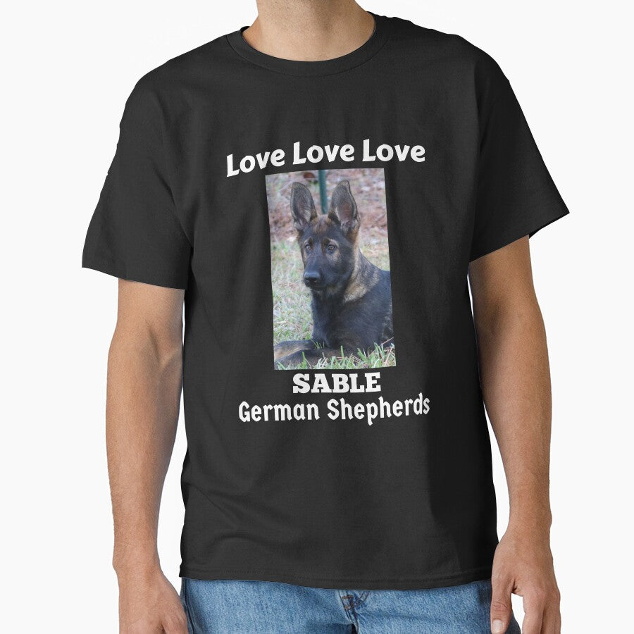 Love Love Love Sable German Shepherds by GermanShepMan T-Shirts, Hoodie, Sweatshirt | BlankRebels.com (Image 1)