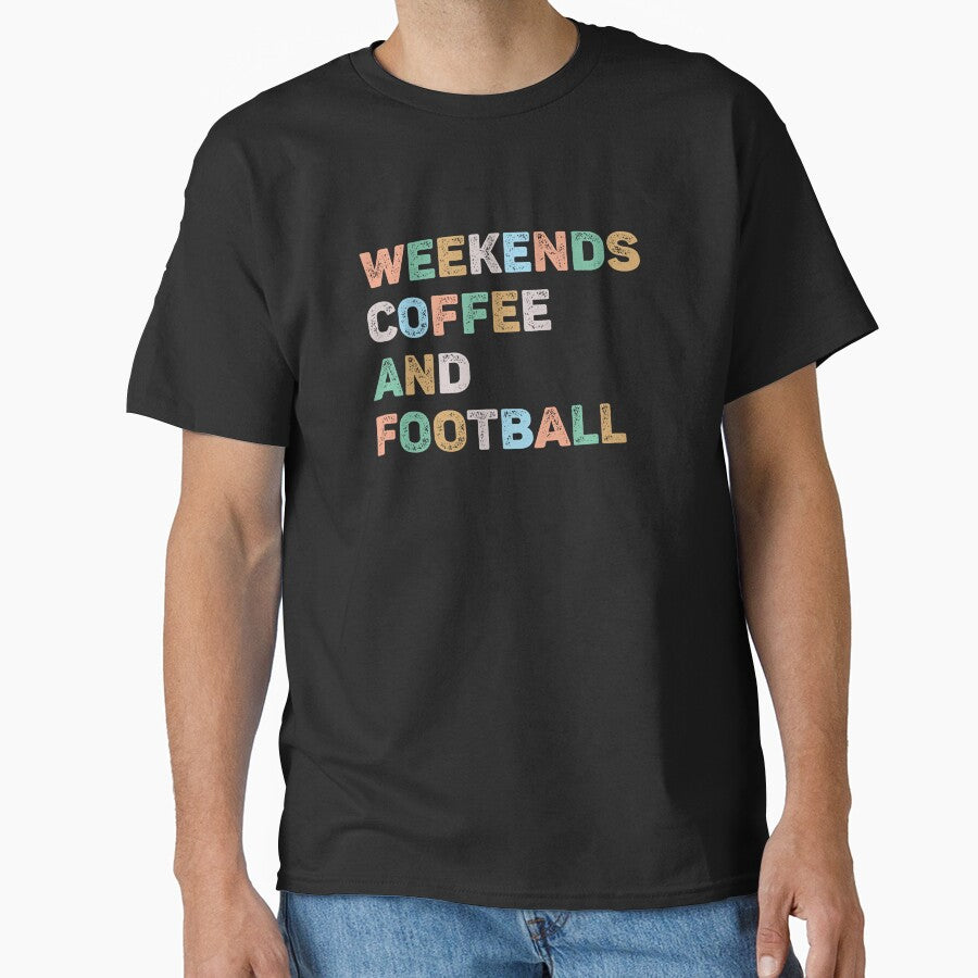 Weekends Coffee Football Colorful Football Mom T-Shirts, Hoodie, Sweatshirt